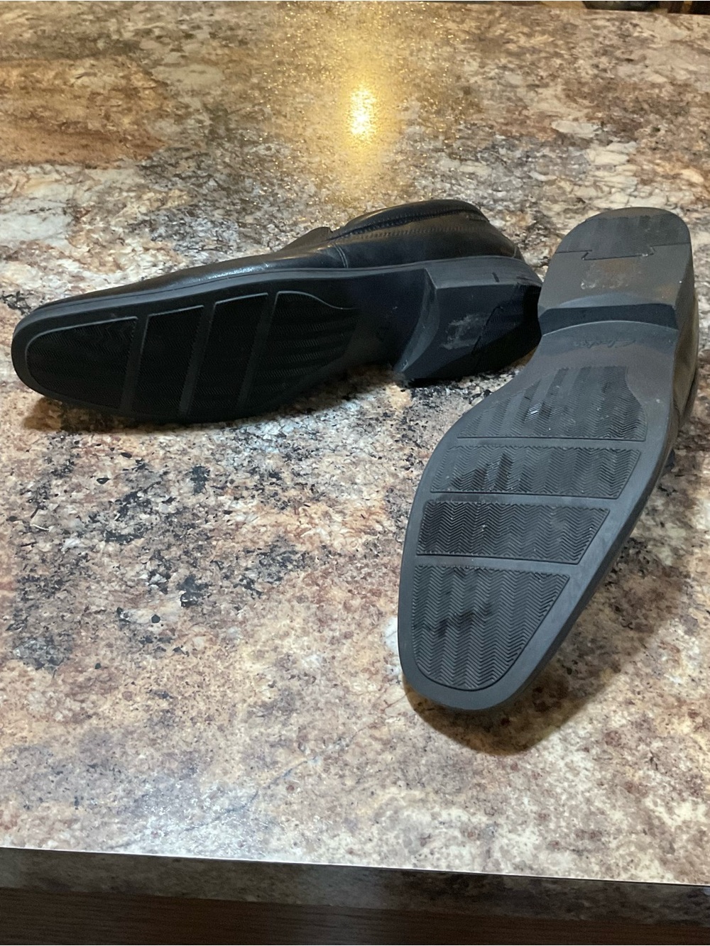 Clarks Collection Men’s Black Leather Loafers Slip On Comfort Shoes Size 12W - Picture 4 of 6